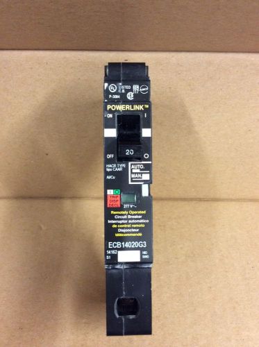SQUARE D ECB14020G3 20 AMP 1 POLE 20A 1P CIRCUIT BREAKER USED FREE SHIPPING