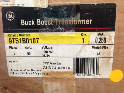 9T51B0107 General Electric GE Buck Boost Transformer