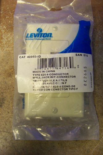NEW Leviton 40959-ID Type 625D Phone/Video Decora Insert Flush Wall Jack, Ivory