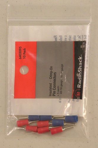 Radioshack® insulated crimp-on pin connectors 9-pack 6403095 for sale