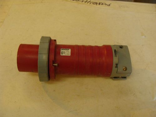 LEVTION 4100P7W  PIN AND SLEEVE PLUG 100 AMP 3 POLE 4 WIRE 480V 3 PHASE USED