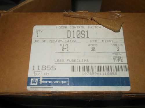 (O1-11) 1 NEW TELEMECANIQUE D10S1 DISCONNECT SWITCH