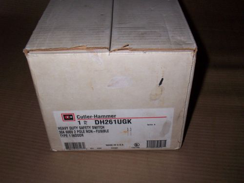 New cutler hammer dh261ugk 30 amp 600v 2p. non fusible safety switch disconnect for sale