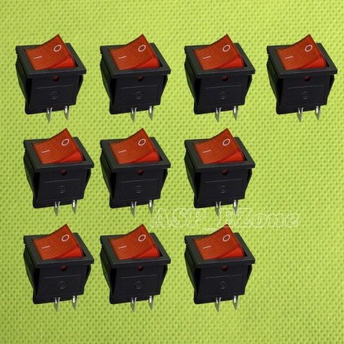 10PCS Red AC 250V  Rocker Switch 25*31MM