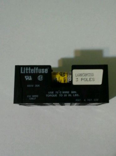 Littlefuse l60030m3sq , 600v, 30a, 3 pole fuseholder w/ fuses for sale