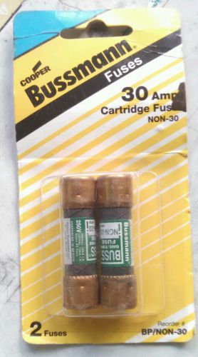 BUSSMANN FUSES 2 PACK 30AMP GENERAL PURPOSE NON-30  BP/NON-30  NEW