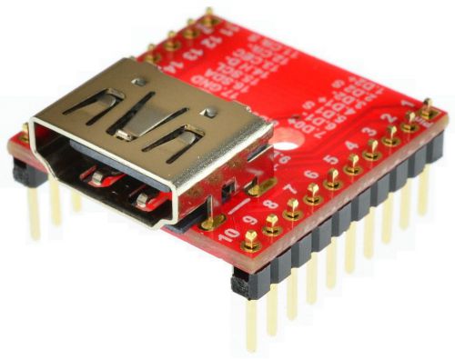 HDMI Type A Female socket Breakout Board, adapter,  eLabGuy HDMI-AF-BO-V1A