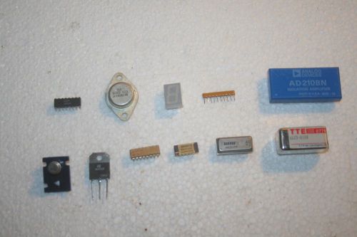 Qty 10,000 Components IC Chips, Transistors, Resistors, LEDS Burr Brown Motorola
