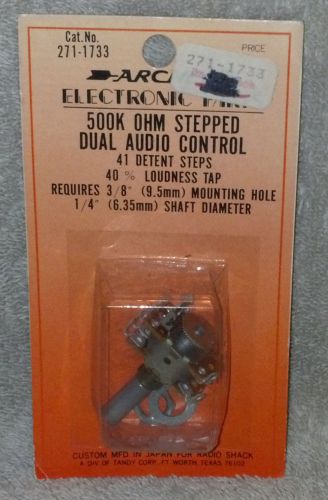 Archer Cat No. 271-1733 - 500K Ohm Stepped Dual Audio Control -New Old Stock NOS