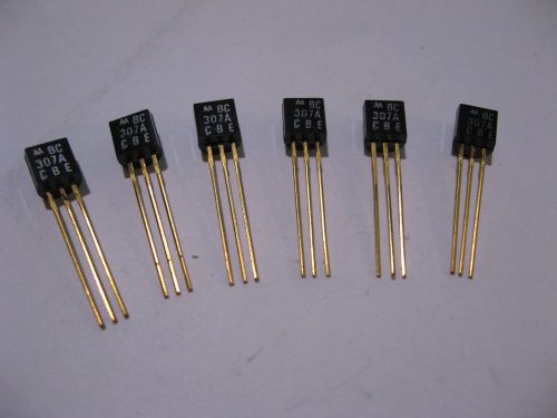 Qty 6 BC307A PNP Silicon Low Power Transistor Si VINTAGE - NOS