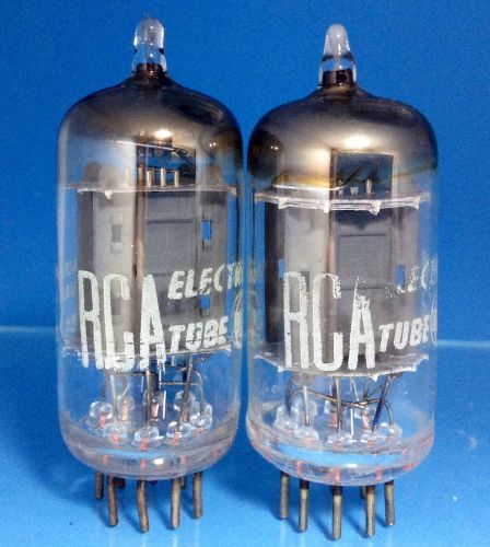 Rca 12au7 ecc82 vacuum tube match pair 1958 d getter long plate warm tone 835 for sale