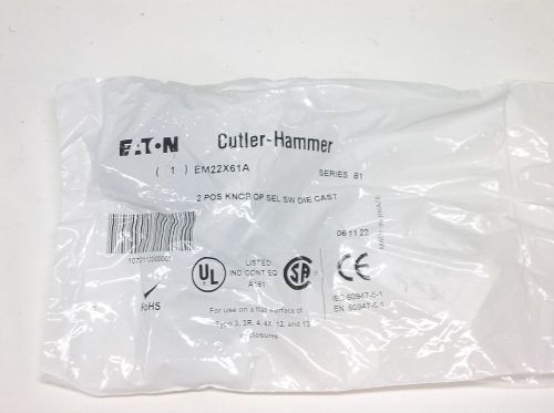 Eaton Cutler-Hammer EM22X61A 2 Position Select Switch BRAND NEW