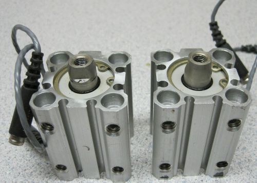 Set of TWO Bimba Pneumatic Cylinders, EF-2520-1BEM, w/sensors