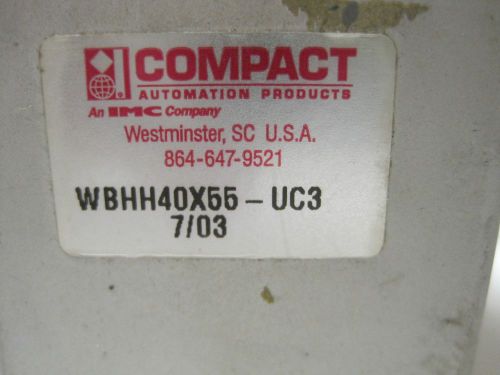 Compact Automation Products Cylinders WBHH40X55-UC3 7/03