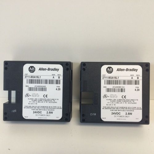 Lot (2) guaranteed! allen-bradley micro 300 panelview 2711-m3a18l1 back covers for sale