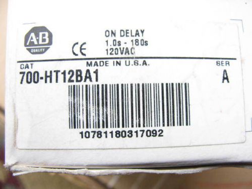 Allen-Bradley  new in the box  700-HT12BA1 ON DELAY TIMING RELAY