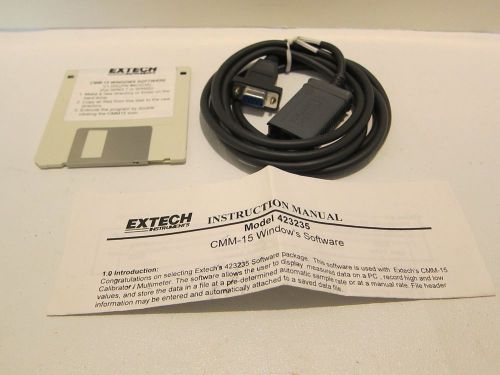 Extech Model 423235 CMM-15 Window’s Software W/ RS-232C Interface Cable