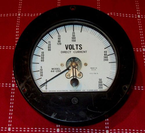 Vintage Hickok Direct Current Volt Panel Meter Model 44-250 ~ Large ~ 1950&#039;s