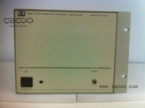 Agilent/HP 6038A System Power Supply Opt 001:0-60V / 0-10A, 200W