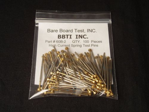 Qty: 100 new high-current bare board test probes spring pins gold pogo nos xlnt for sale