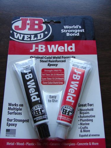 J-B Weld World&#039;s Strongest Cold Weld Original formula steel reinforced EPOXY NEW