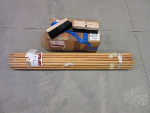 26 FPI FLOOR SCRUB DECK CLEANING BRUSHES BRUSH WITH POLES 10&#034; NEW