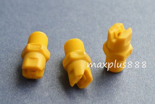 20pcs 1/8&#034; bspt  plastic pp atomization sector nozzle spray nozzle yellow for sale