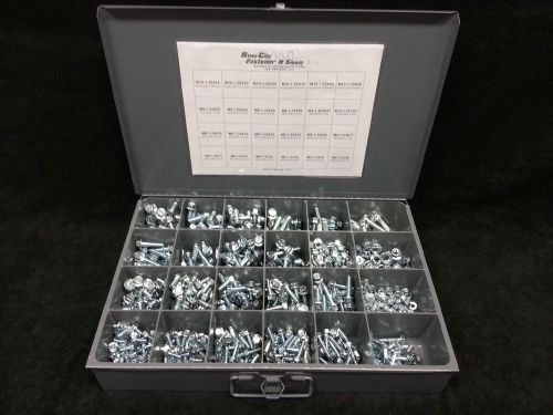 Metric j.i.s. flange nut &amp; bolt / screw assortment kit m6, m8 &amp; m10   790pcs for sale