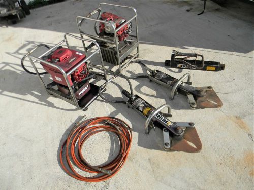 HURST JAWS OF LIFE HYDRAULIC 2 POWER UNITS SPREADER CUTTER RAM RESCUE TOOLS