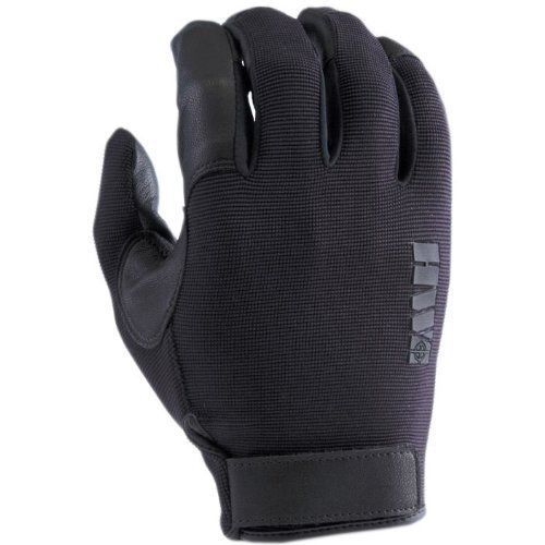 Hwi uld100 spandex knit and goatskin leather duty glove, black size medium new for sale