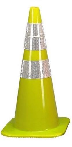 Cortina 03-500-06li - lime traffic cone w/base and 6&#034;/4&#034; reflective collar 36&#034; h for sale