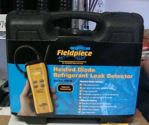 Fieldpiece srl8 heated diode refrigerant leak detector with case cfc,hcfc,hfc for sale