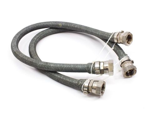 Pair of 26&#034;  Stainless Steel Compressor Discharge Braided Hose JIC Female 2807-1