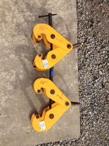 2 used c&amp;m sc923 camlok beam clamp 4&#034; to 10-5/8&#034; flange 6600 lb capacity for sale