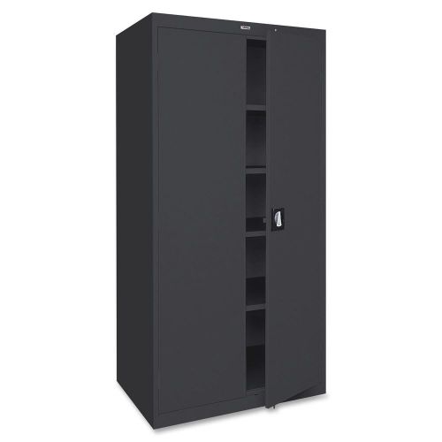 Lorell LLR41308 Fortress Series Black Storage Cabinets