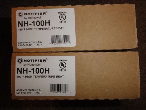 2 NEW NH-100H-Notifier high temp heat detector for fire warden series panels