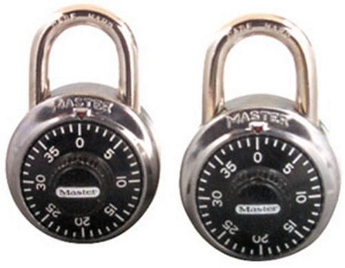 Master Lock Padlock - 3 Digit - Combination - Stainless Steel Body, (1500t)