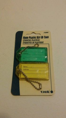 hard plastic key id tags