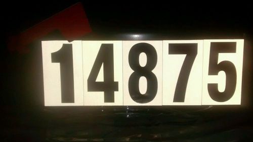 10 ULTRA REFLECTIVE 5 INCH MYLAR NUMBERS CHOOSE UP TO 10 NUMBERS ALL WEATHER