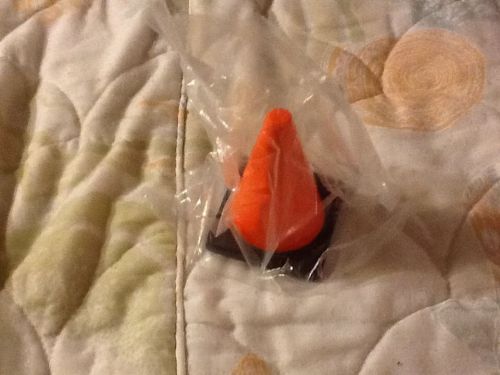 Lot of 34 traffic cones 3 1/2&#034; height,fluorescent orange with black base #92217 for sale