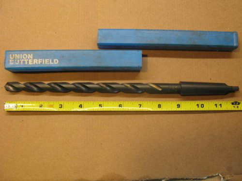Union butterfield 1/2&#034; deep flute 2mt taper shank drill bit hss morse high speed for sale
