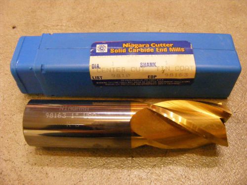 *new* Niagara Cutter 1&#034; Solid Carbide End Mill  4 Flute 98163 TiN Coated SE