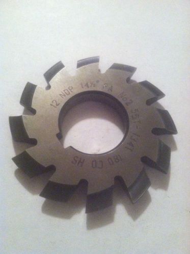 USED INVOLUTE GEAR CUTTER #2 12NDP 14.5PA 55-134T 1&#034;bore HS POLAND