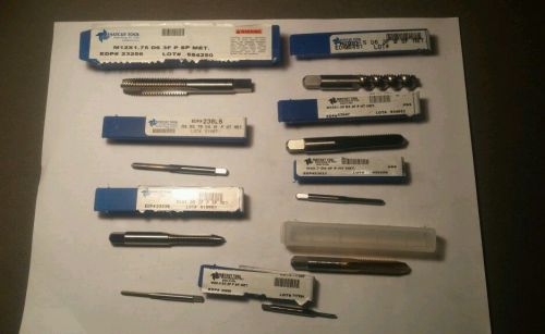Set of 7 new metric brubaker fastcut taps m3 to m12 machinist grade nice lot for sale