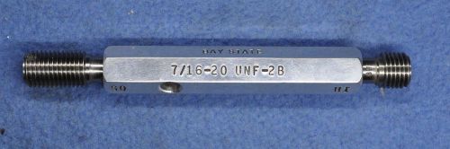 7/16-20 unf-2b thread plug gage go nogo -  dia. 0.4375 - 20 t.p.i. - bay state for sale