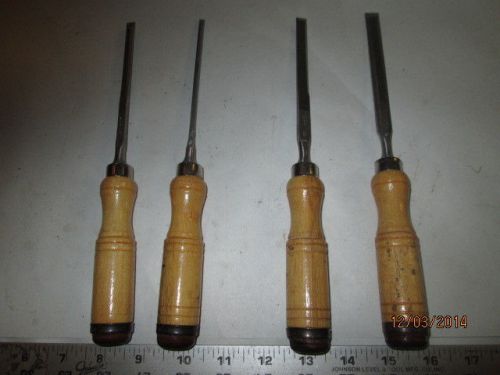 MACHINIST LATHE MILL NICE Lot of  Germany Wood  Chisel s Gouge s