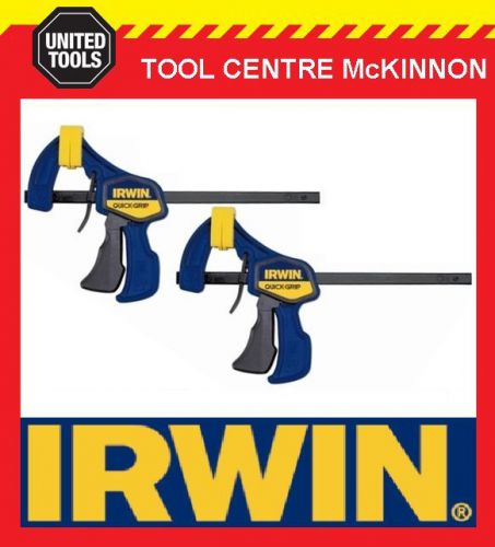 2 x IRWIN QUICK-GRIP 6” / 150mm ONE HANDED BAR CLAMP
