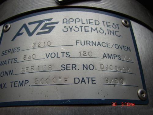 Applied Test Systems, 3210 Furnace/Oven