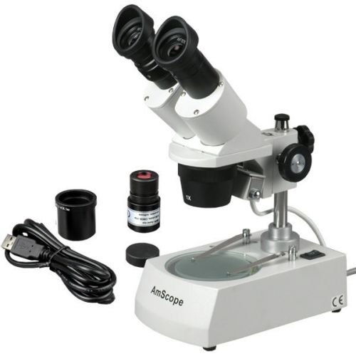 10X-20X-30X-60X Stereo Microscope with Two Lights + 2MP USB Camera