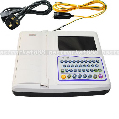 USB RS232 Portable Digital 12-channel 12-lead Electrocardiograph ECG EKG Machine